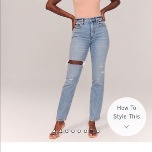 NWT Abercrombie 90s straight ultra high rise jeans